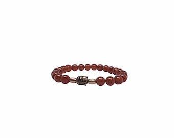 Carnelian & Copper Buddha Bracelet