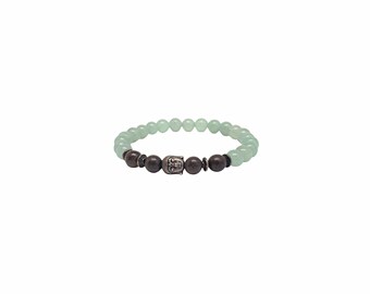 Aventurine & Ebony Wood Bracelet