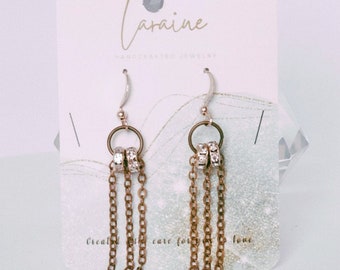 Copper Chain Earrings