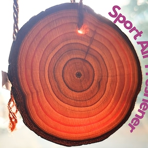 Sport Car Air Freshener. Wooden Slice with Long-Lasting Fragrance. Car Diffuser. Car Perfume. Handmade in UK.