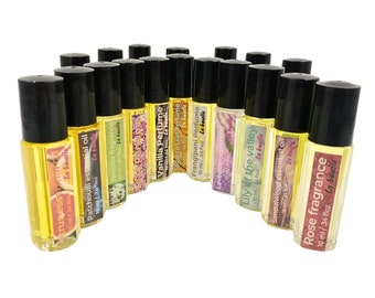 Óleo perfumado roll-on, 10ml, fragrância vegana, longa duração, sem álcool, attar.