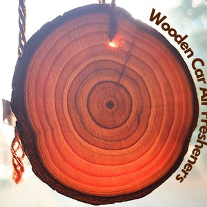 Car Air Freshener. Wooden Slice with Long-Lasting Fragrance. Car Diffuser. Car Perfume. Handmade in UK.