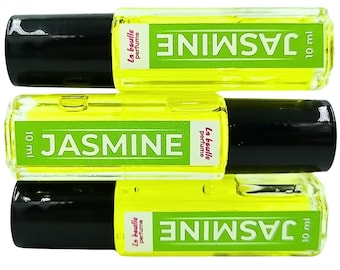 Perfume Roll-On de Jasmim - Fragrância Floral e Doce de Longa Duração - Vegano, Artesanal, 10ml