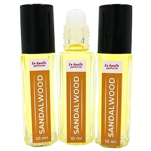 Sandalwood Roll-On Perfume - Long-Lasting Warm and Woody Fragrance - Vegan, Handmade, 10ml Rollerball