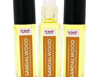 Sandalwood Roll-On Perfume - Long-Lasting Warm and Woody Fragrance - Vegan, Handmade, 10ml Rollerball