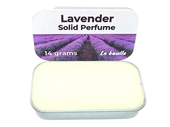 Lavender Solid Perfume Balm – Natural Lavender Fragrance – Long Lasting Pocket Perfume – Calming Aromatherapy – Handmade in UK