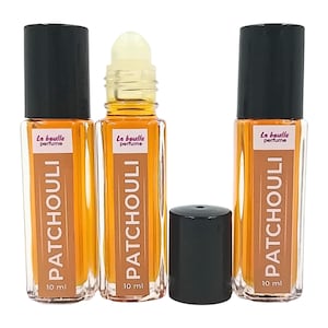 Perfume roll-on de pachulí: fragancia de aceite esencial natural de larga duración, vegano, hecho a mano, en roll-on de 10 ml, perfecto para aromaterapia