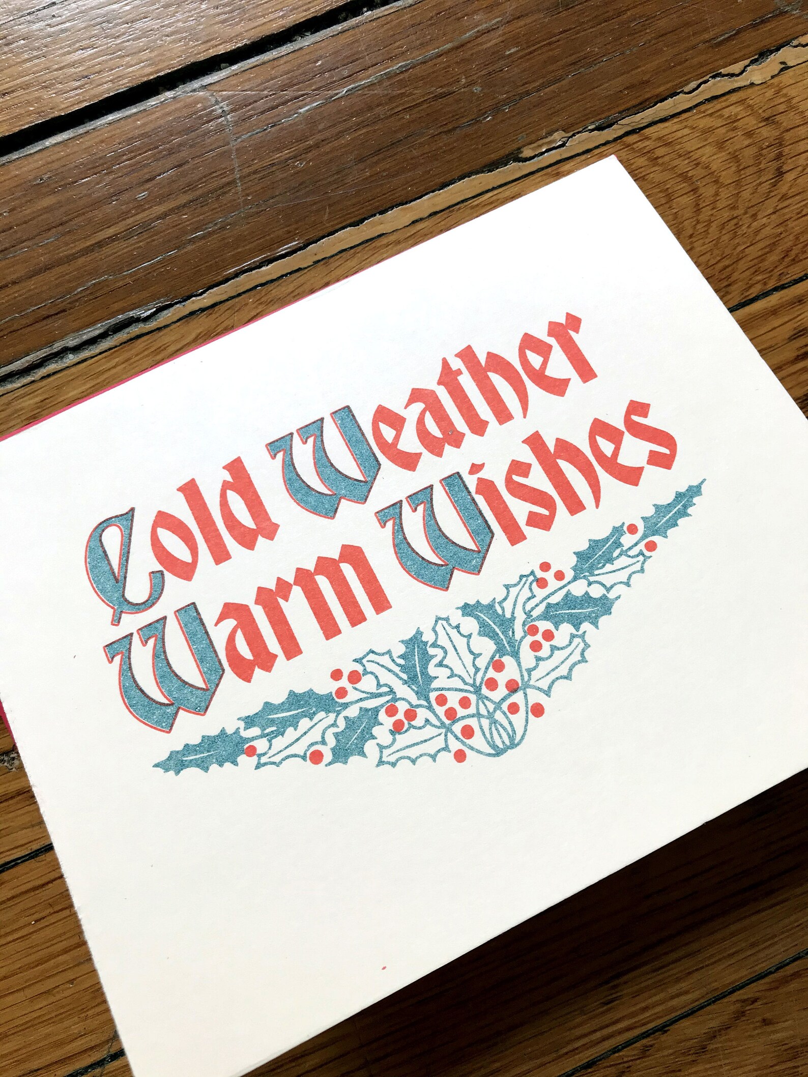 Cold Weather Warm Wishes Greeting Card Etsy