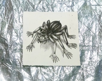 Spider Creature Lithograph Print