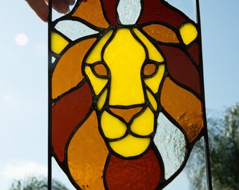 Stained Glass Lion - Etsy