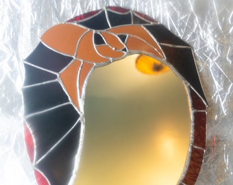 Stained Glass Bat Mirror