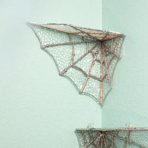 Rain Drop Stained Glass Spiderweb Corner/Shelf