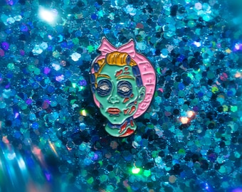 Zombie Lady Enamel Pin