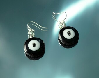 8 Ball Glass Earrings