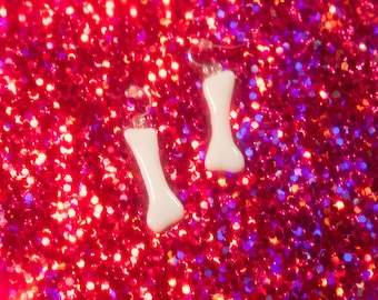 Bone Glass Earrings