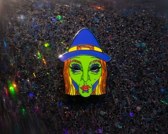 Witch Halloween Mask Hard Enamel Pin
