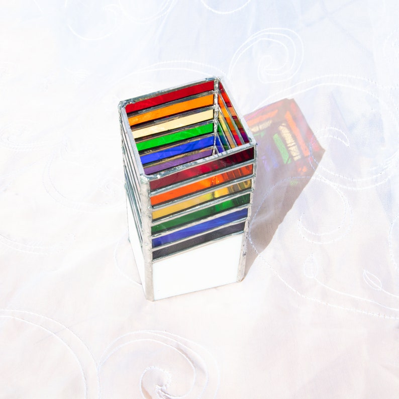 Rainbow Candle Holder 5 Tall image 2