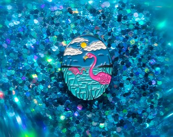 Flamingo Enamel Pin
