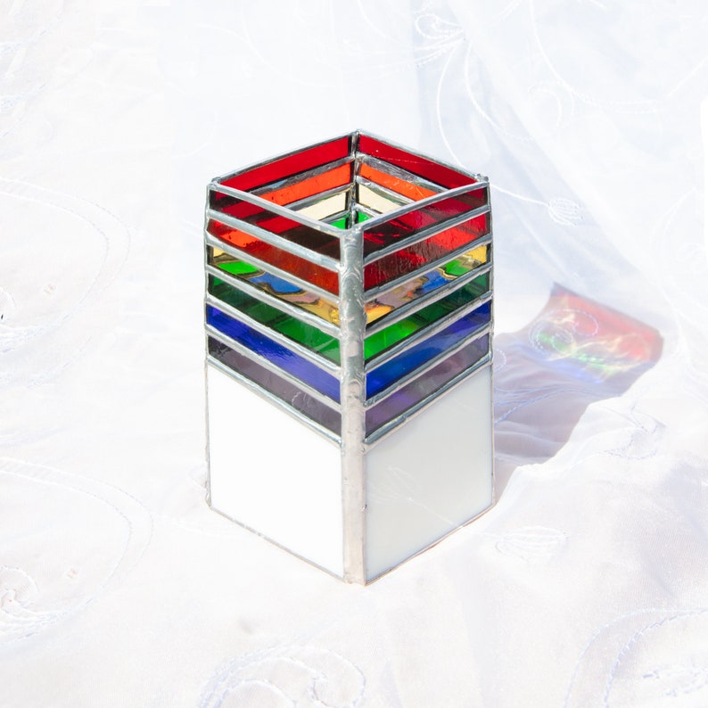 Rainbow Candle Holder 5 Tall image 1