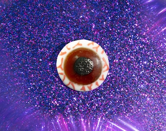 Eyeball Glass Pin