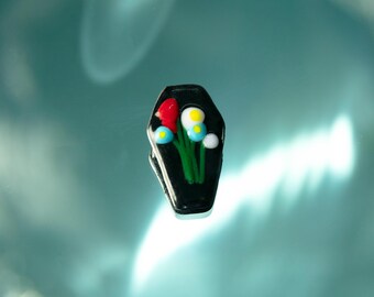 Coffin Glass Pin