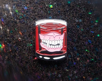 Vampire Teeth Enamel Pin