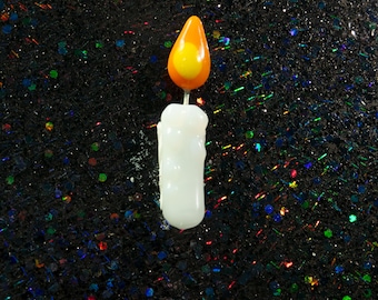 Candle Glass Pin