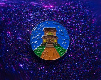 Haunted House Enamel Pin