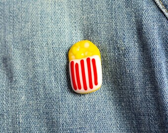Popcorn Glass Pin