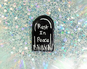 Headstone Glass Pin