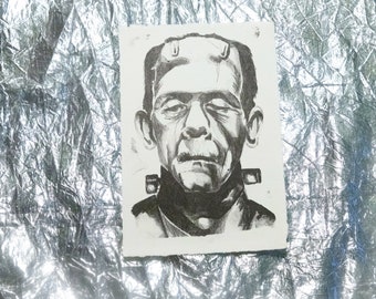 Frankenstein's Monster Lithograph Print