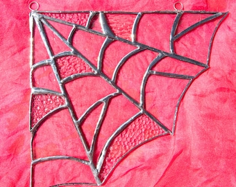 Stained Glass Spiderweb Corner