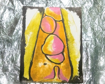 Lava Lamp Lithograph Print