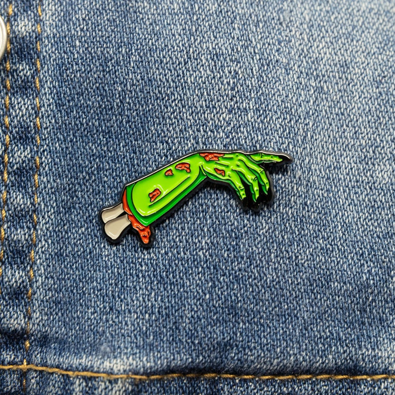 Zombie Hand Enamel Pin - Etsy