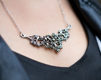 Gothic necklace swallows nest