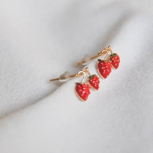 14k Gold Filled Strawberry Stud Earrings