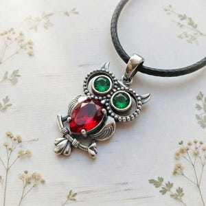 Sterling Silver Owl Pendant, 925 Wisdom Owl Necklace Charm with Cubic Zirconia, Graduation Gift, Teacher Jewelry