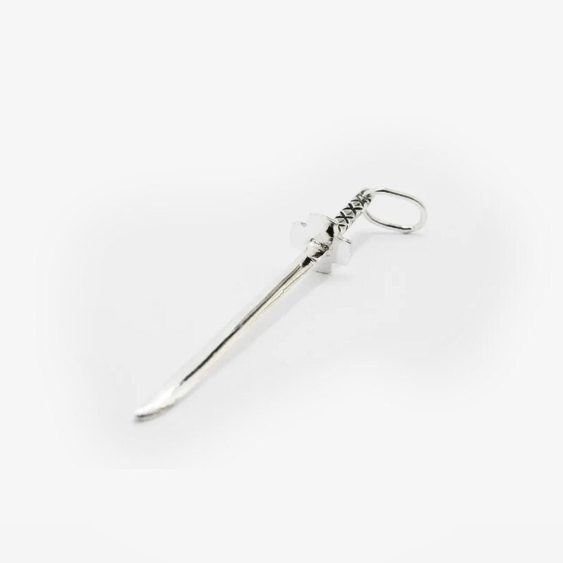 Samurai Schwert Anhänger Bushido - Handgefertigtes Amulett Aus Englischem Hartzinn