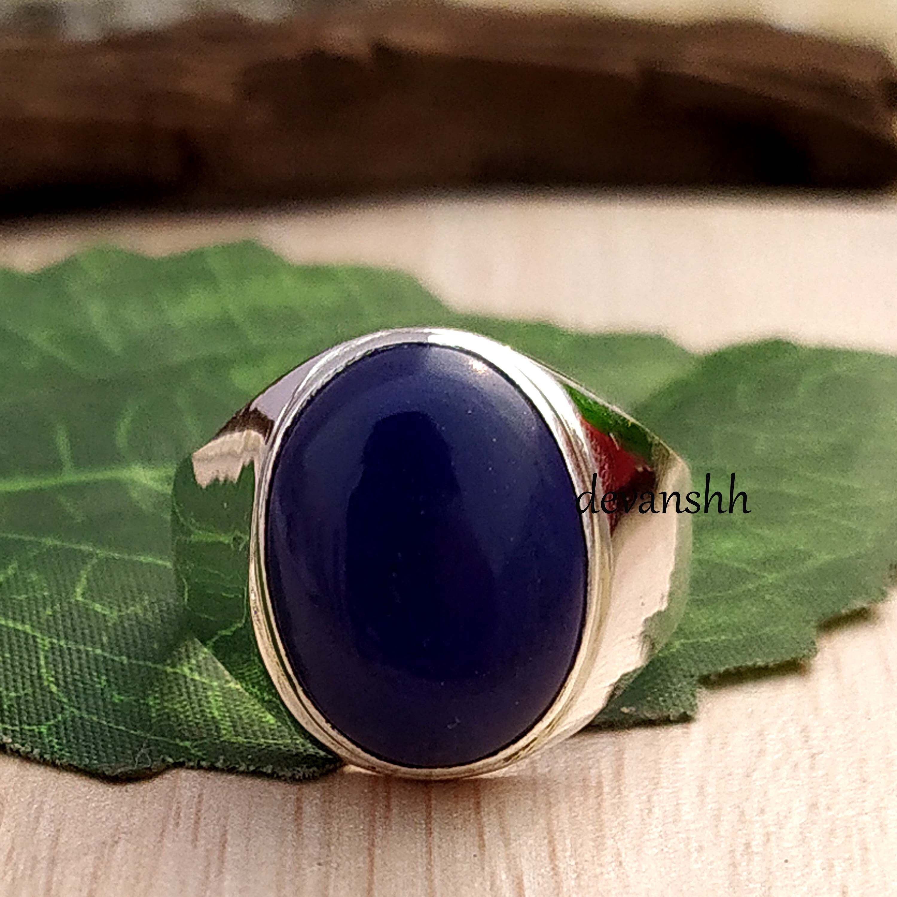 Christmas Sale Lapis Lazuli Gemstone Ring Mens Signet Ring - Etsy