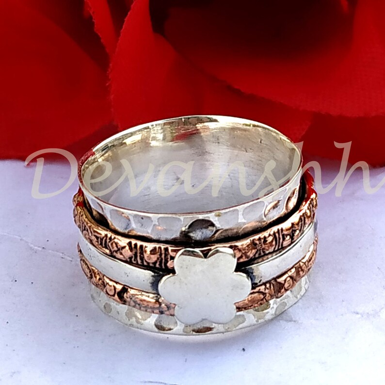 STAR Design Spinner Ring Spinning Ring Meditation Ring. 925 Etsy