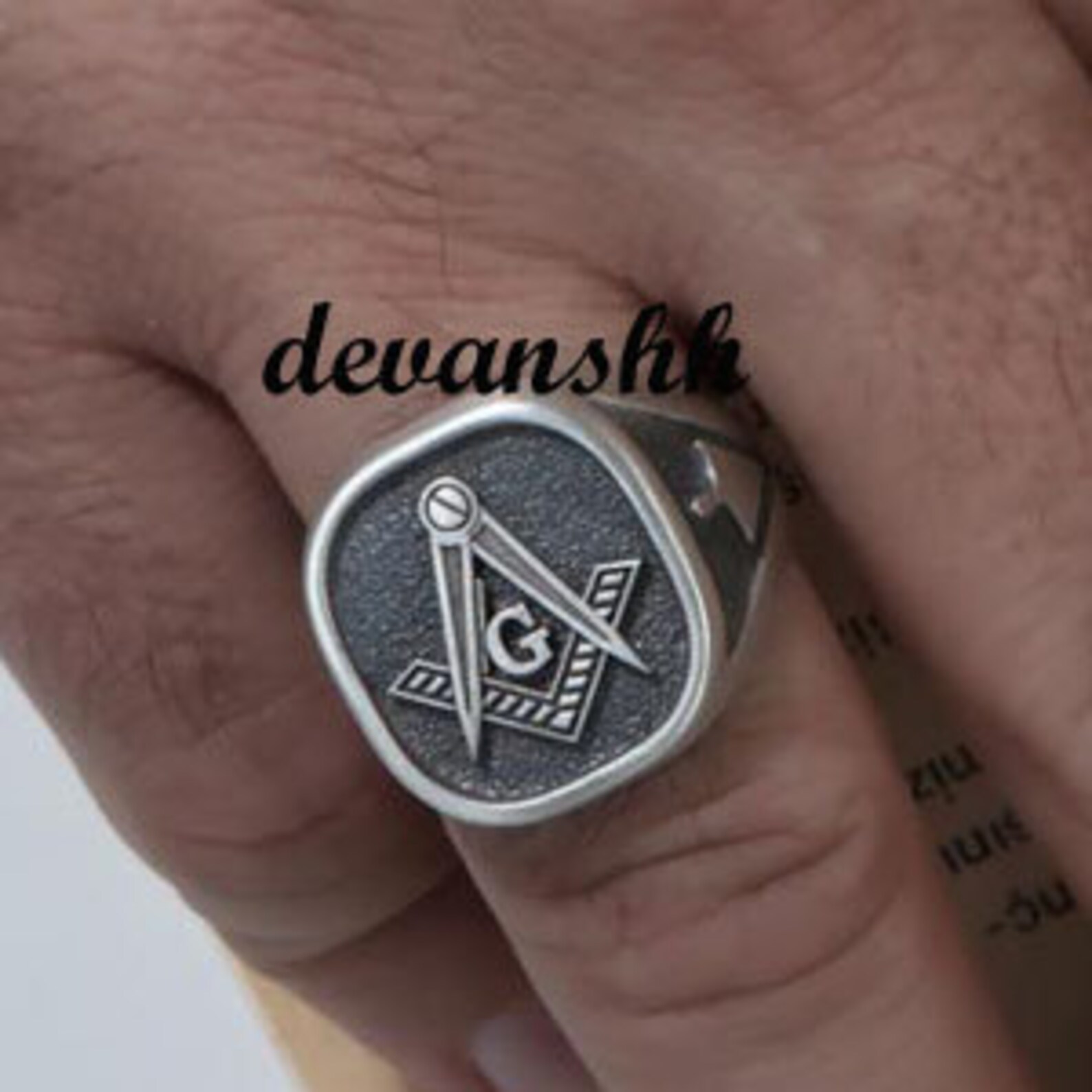 Master Mason Rings Silver Masonic Rings Mason Silver Etsy