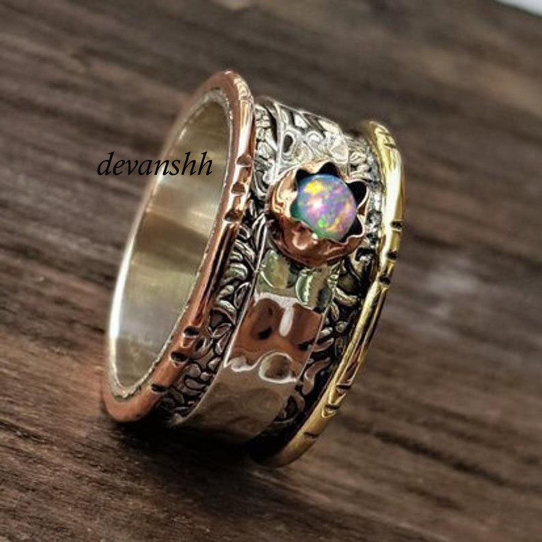 925 Sterling Silver Spinner Band Rings For Women, 925 Sterling