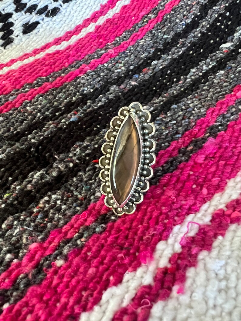 Genuine labradorite rings Authentic .925 sterling silver rings from Taxco Mexico Healing stones Stunning craftsmanship Protective amulet Queen eye