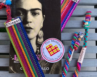 Mexican bookmark & pen featuring a lovely “Muñequita Quita penas&quot; Mayan worry dolls Authentic Mexican Crafts Artisan Gifts for girls