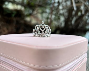 Crown ring Pure sterling silver crown ring Sweet sixteen ring Quinceanera ring Girls ring Queen ring Authentic Mexican jewelry Plata