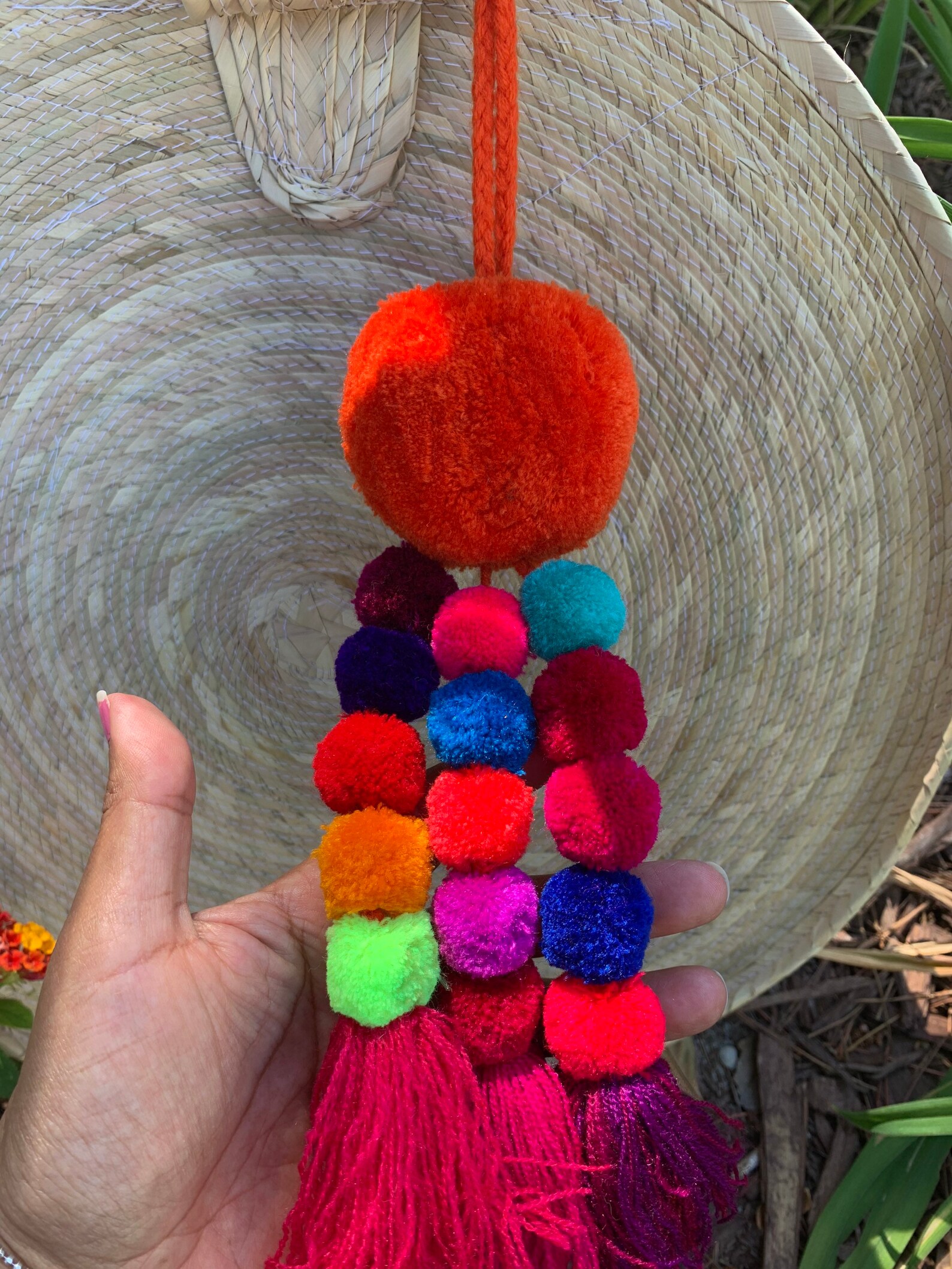 Big Pompom Tassel Mexican Tassel Fun Bright & Bolt Colors Etsy