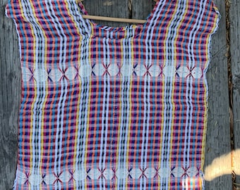 Mexican Cotton blouse Summer beach style Fresh & very feminine look Authentic from Mexico Perfect for hot days Hippie/bohemian Girls