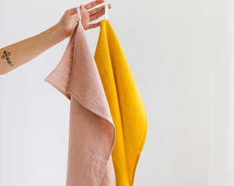 Pure Linen Tea Towel • Thick and Durable Kitchen Towel • Handmade Dish Towel