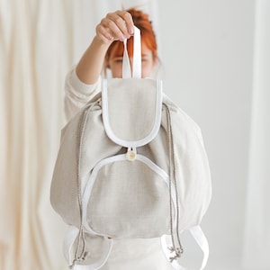 Large Drawstring Backpack in Plain Colors