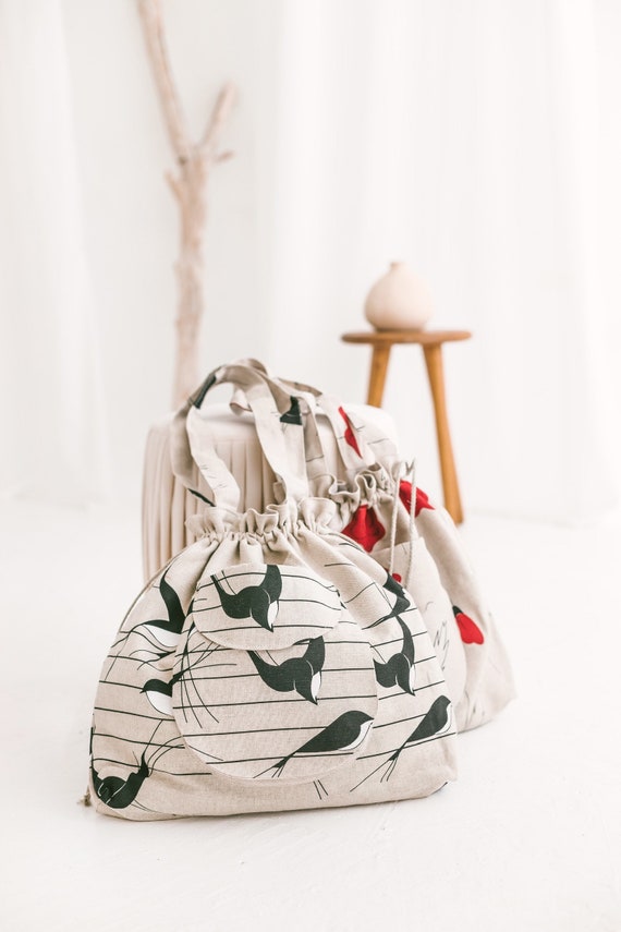 Linen 2024 bucket bag